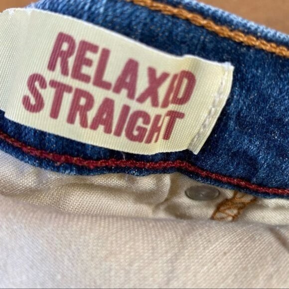 Vintage Arizona Jeans Y2K Relax Straight Blue Jeans Lightly Distressed Size 36 - Picture 7 of 10